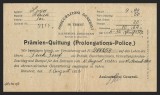 BUKAREST / LUGOS / RESICA, 1922 ACT INTERBELIC PRELUNGIRE POLIȚĂ DE ASIGURARE, PRAMIEN-QUITTUNG (PROLONGATIONS POLICE), ASSICURAZIONI GENERALI TRIESTE, Europa
