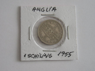 M3 C50 - Moneda foarte veche - Anglia - one shilling - 1955 foto