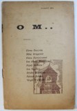 OM ... REVISTA - MANIFESTARE POETICA ROMANEASCA , AUGUST , 1941