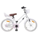 vidaXL Bicicletă pentru Copii 18 Inci pentru 5-7 ani Alb 42009232