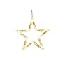 Decoratiune de Craciun Luminoasa in forma de Stea 19x18 cm, cu Ventuza, Alb Cald, Flippy