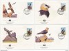 Lot 4 FDC Lesotho 1986, Vulturul Barbos - Timbre Colectie