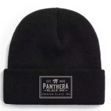 Caciula, Panthera, neagra, tesatura termica premium, logo brodat pe patch negru
