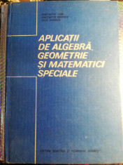 Aplicații de algebra geometrie și matematici speciale foto