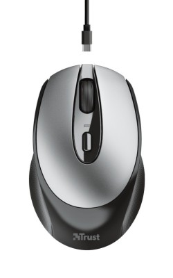 Mouse fara fir trust zaya wireless rechargeable mouse black specifications general formfactor standard ergonomic design foto