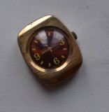 Ceas sovietic mecanic dame Slava 17 jewels, carasa marcata Au10, defect, cheita blocata