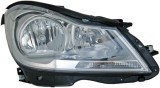 Far Mercedes Clasa C (W204), 03.2011-, Electric, tip bec H7+H7, omologare ECE, cu motoras, argintiu, 2048205059; A2048205059, Dreapta, marca TYC