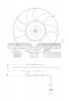 Ventilator, radiator VW TRANSPORTER IV platou / sasiu (70XD) (1990 - 2003) TYC 837-0025