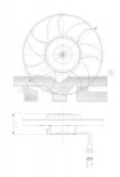 Ventilator, radiator VW TRANSPORTER IV bus (70XB, 70XC, 7DB, 7DW, 7DK) (1990 - 2003) TYC 837-0025