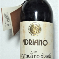 C 36-VIN ROSU ADRIANO, GRIGNOLINO D'ASTI, DOC, recoltare 1974 CL 72 gr 12