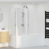 Panou separeu pentru baie 70 x 120 x 140 cm Formă L Pliabil &icirc;n 4