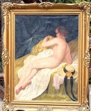 Tablou autentic - Rudolf Brettschneider (1866 &ndash; 1924) - Nud, Portrete, Ulei, Impresionism