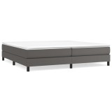 Cumpara ieftin Cadru de pat, gri, 200x200 cm, piele ecologica
