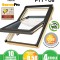 Fereastra mansarda pentru Case Pasive FAKRO FTT U8 Thermo PASSIVE, lemn de pin, 4 sticle