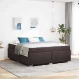 Cumpara ieftin Cadru de pat cu saltea Maro inchis 180 x 200 cm tesatura