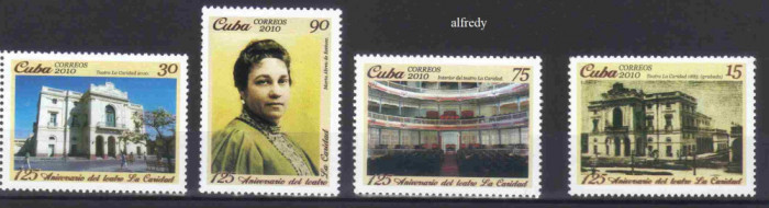 CUBA 2010, Aniversari - 125 de ani de teatru, serie neuzata, MNH