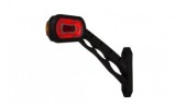 Lampa LED Gabarit Brat Cot 45 Grade Stanga LDCC2698, 12-30V, Rosu/Transparent, Cauciuc Flexibil, 3 Functii, 169mm Brat