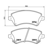 Placute frana Toyota Corolla E12) 01.01-04.08, Corolla Estate (E12) 03.01-12.08, Corolla Sedan (E12) 08.00-12.08, Fata, Brembo