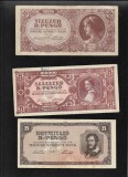Rar! Set Ungaria 10000+100000+1000000 B (bilioane) pengo 1946