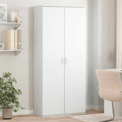 Gossi dulap inalt, alb, 80x35x180 cm, lemn prelucrat foto