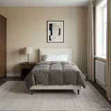 vidaXL Duvet de iarnă Patos Gri deschis 140 x 220 cm Microfibră 42026091