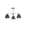 Lustra Fare 3XE27 IP20, alb+negru, Erste