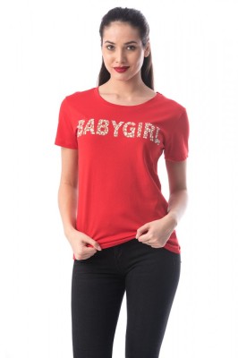 P730-3 Tricou casual cu decolteu rotund si maneci scurte foto