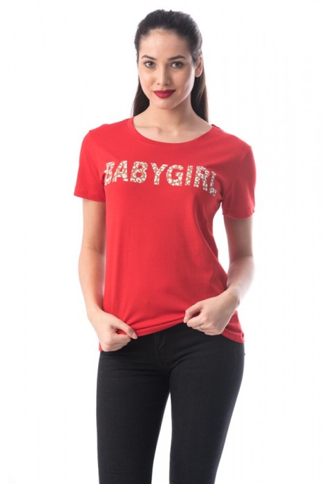 P730-3 Tricou casual cu decolteu rotund si maneci scurte