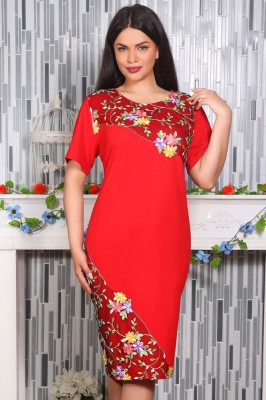 Rochie de ocazie Irisa rosu - 58Marimea foto