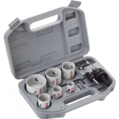 Bosch Set 9 accesorii, 6 carote BiMetal cu D20-68mm, 2 adaptoare hexagonale, 1 cheie hexagonal? - 3165140686051