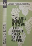 INSTALAREA SISTEMULUI DE SUSTINERE LA VIILE CONDUSE IN PERGOLA CONTINUA (RATIONALA)-COLECTIV-238378