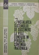 INSTALAREA SISTEMULUI DE SUSTINERE LA VIILE CONDUSE IN PERGOLA CONTINUA (RATIONALA)-COLECTIV-238378