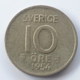 Suedia 10 &ouml;re 1954 argint