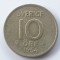 Suedia 10 &ouml;re 1954 argint