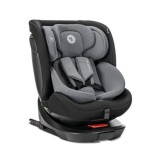 Scaun auto, Lorelli Concord Pro, Isofix, picior de sprijin, rotativ 360, cu perna de calatorie, 40-150 cm, Grey