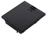 Container pentru baterii AA/R6, 3 celule, negru, cu clapetă