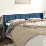 Gossi tablie pat cu aripioare albastru inchis 183x16x78/88 cm catifea