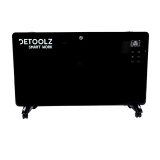 Convector electric Detoolz DZ-EI115 1000W/2000W cu WiFi, sticla securizata, negru