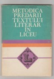bnk ant Valeriu Nestian - Metodica predarii textului literar in liceu