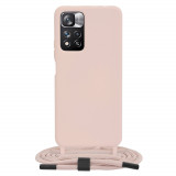 Husa pentru Xiaomi Redmi Note 11 Pro+ 5G - Techsuit Crossbody Lanyard - Pink