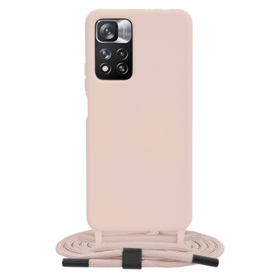 Husa pentru Xiaomi Redmi Note 11 Pro+ 5G - Techsuit Crossbody Lanyard - Pink foto