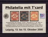✅(V31) Germania 2000, bloc oficial Expo.Fila. Leipzig ,dupa marci &quot;Courier&quot;1892, Nestampilat