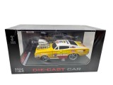 Macheta Dodge Charger 1966 1:64 replica metal anvelope cauciuc detalii motor galben