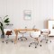 vidaXL Scaune de masă pivotante, 4 buc., alb, piele ecologică 3054876