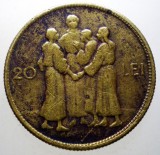Moneda Romania 20 Lei 1930 Mihai I Hora H, KM#50, Nickel-Brass, 27mm - Zgariata