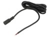 Cablu DC 5,5/2,1 soclu drept 2x0,5mm2 negru 1,5m 20-80&deg;C