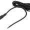 Cablu DC 5,5/2,1 soclu drept 2x0,5mm2 negru 1,5m 20-80&deg;C