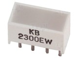 LED Afișaj Galben Lentilă Albă Difuză 588nm 8-40mcd