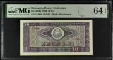 10 lei 1966 gradata PMG 64 EPQ Unc