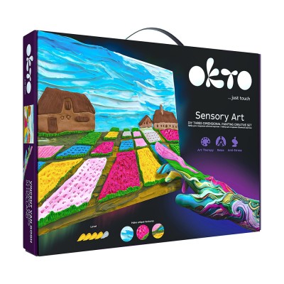 Set pictura 3D cu argila usoara, 30 40cm - Flowers foto